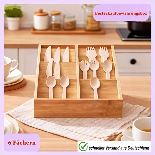Fächer bambus besteckkasten - bambus,